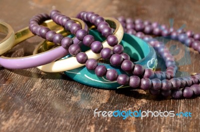 Pearl Necklace And Bracelets Stock Photo