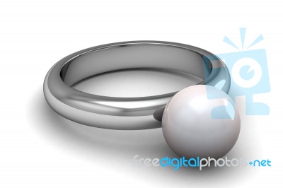 Pearl Ring Stock Image