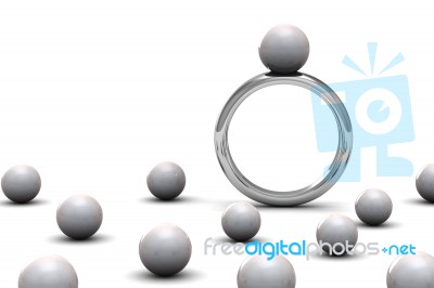 Pearl Ring With Pearls Stock Image