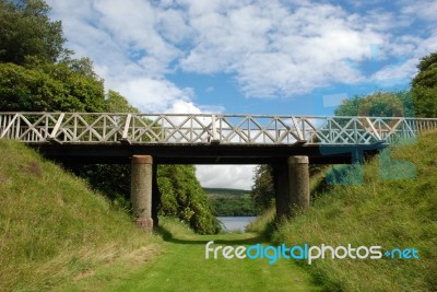 Pedestrian Bridge Stock Photo