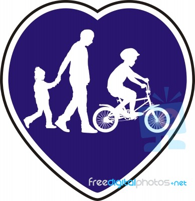 Pedestrian Trail And Cycle Path Stock Image