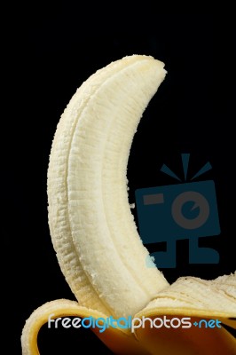 Peeled Banana Stock Photo