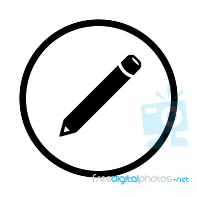 Pencil Icon -  Iconic Design Stock Image