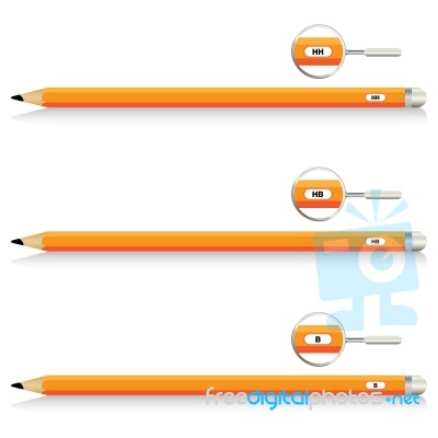 Pencil Isolated On White Background.  Carbon Pencil Stock Image