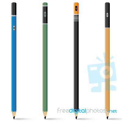 Pencil Isolated On White Background. Carbon Pencil On Design Stock Image