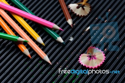 Pencil Shavings Stock Photo