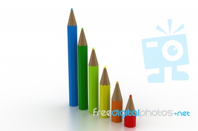 Pencil Showing A Graph Stock Image