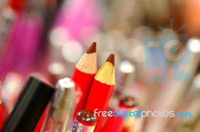 Pencils Eye Liner Of Make Up Stock Photo