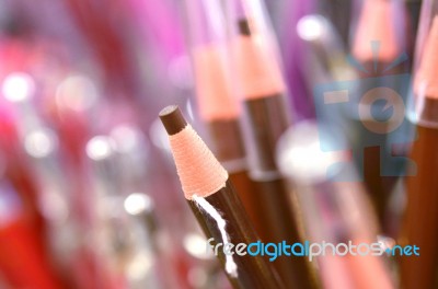 Pencils Eye Liner Of Make Up Stock Photo