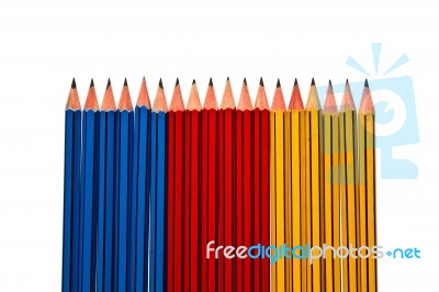 Pencils Isolated On White Background  Stock Photo