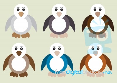 Penguin Set Stock Image