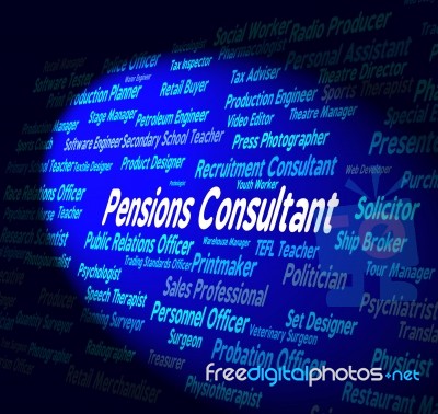 Pensions Consultant Representing Benefit Career And Recruitment Stock Image