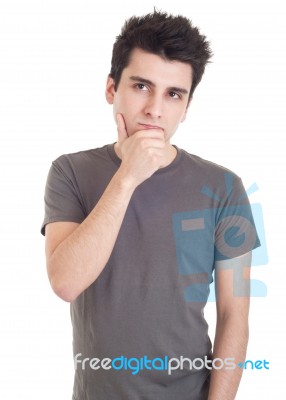 Pensive Man Stock Photo