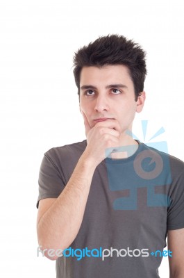 Pensive Man Stock Photo