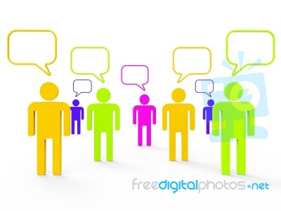 People Communicating Indicates Computer Network And Communicate Stock Image