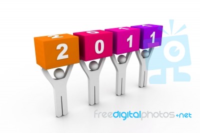 People Holding 2011 Stock Image