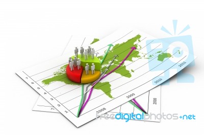 People In Business Graph Chart Stock Image