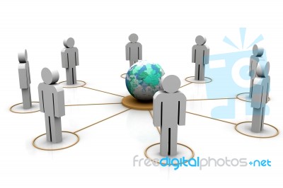 People Network Global Stock Image