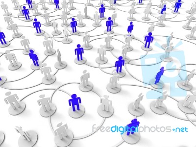 People Network Indicates Communication Www And Debate Stock Image