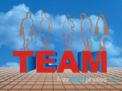 People On Team Text Stock Image