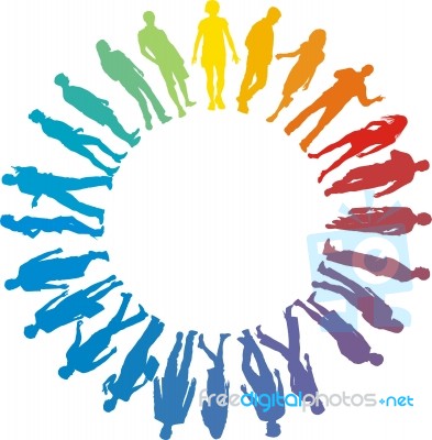 People Rainbow Star Stock Image