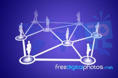 People Social Network Stock Image