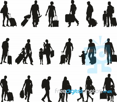 People - Tourists, Travelers, Migrants, Refugees Stock Image