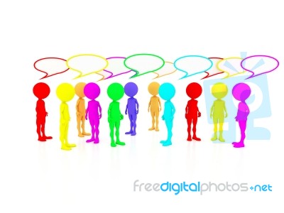 People With Speech Bubble Stock Image