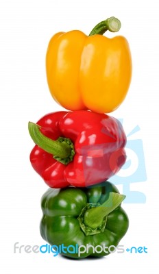 Pepper Isolated On The White Background Stock Photo