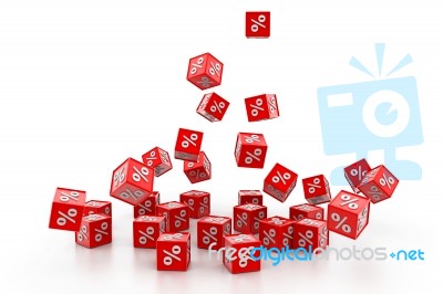 Percent Cubes Stock Image