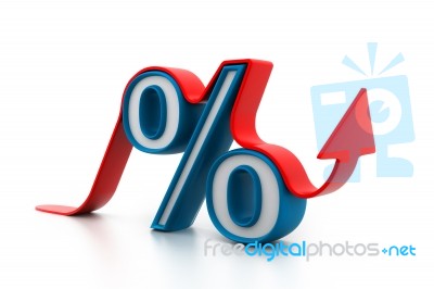 Percentage Growth Stock Image