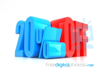 Percentage Offer Sign Stock Image