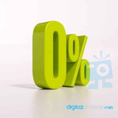 Percentage Sign, 0 Percent Stock Image