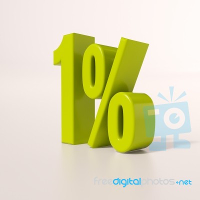 Percentage Sign, 1 Percent Stock Image