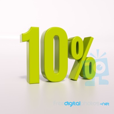 Percentage Sign, 10 Percent Stock Image