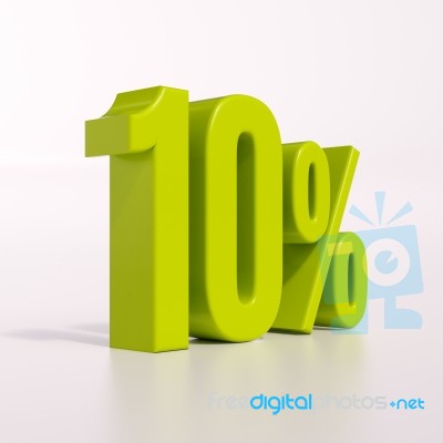 Percentage Sign, 10 Percent Stock Image