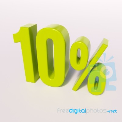 Percentage Sign, 10 Percent Stock Image