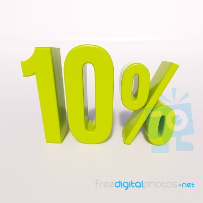 Percentage Sign, 10 Percent Stock Image