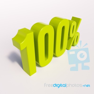 Percentage Sign, 100 Percent Stock Image