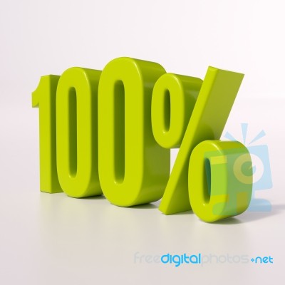 Percentage Sign, 100 Percent Stock Image