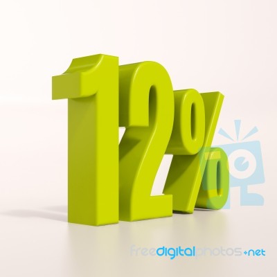 Percentage Sign, 12 Percent Stock Image