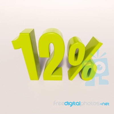 Percentage Sign, 12 Percent Stock Image