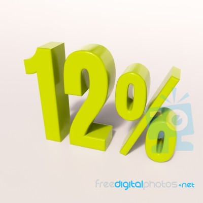 Percentage Sign, 12 Percent Stock Image