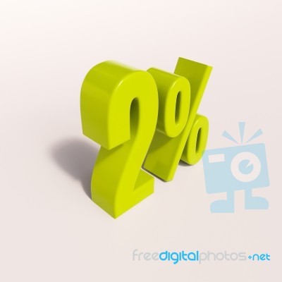 Percentage Sign, 2 Percent Stock Image