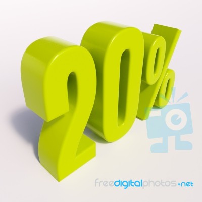 Percentage Sign, 20 Percent Stock Image