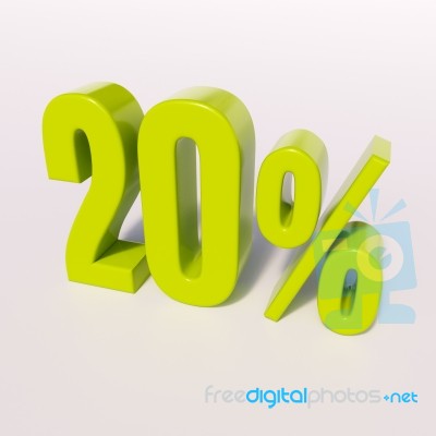 Percentage Sign, 20 Percent Stock Image