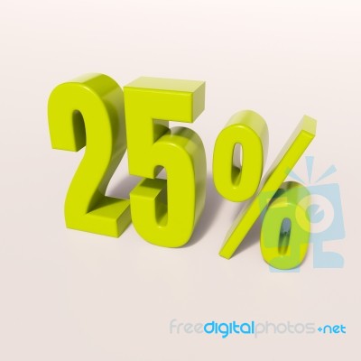 Percentage Sign, 25 Percent Stock Image