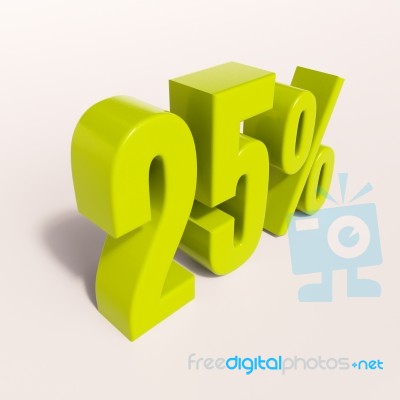 Percentage Sign, 25 Percent Stock Image