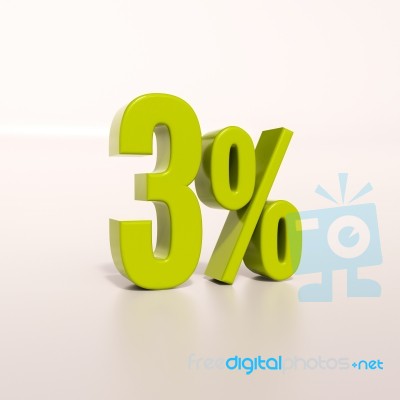 Percentage Sign, 3 Percent Stock Image