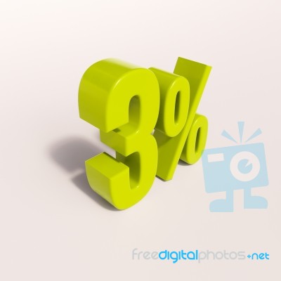 Percentage Sign, 3 Percent Stock Image